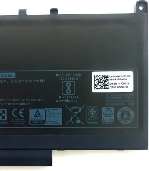 J60J5 Batterie Original Pour Dell Latitude E7470 E7270 7470 7270 7.6V 55Wh 