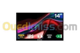 ECRAN  VERBATIM  PORTABLE  **TACTILE*14"  IPS FHD BATTERIE 5000mAh