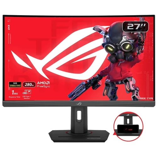 ECRAN ASUS XG27WCMS  ROG STRIX 27" CURVED  QHD  280HZ 1ms