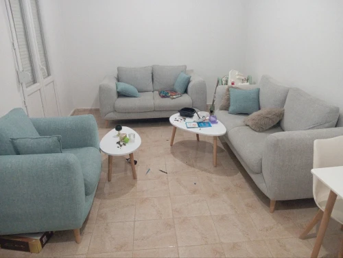 Salon 6 place en tissu 