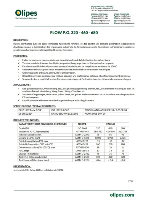 OLIPES FLOW PO 460 20 LITRES DISPONIBLE EQUIVALENT