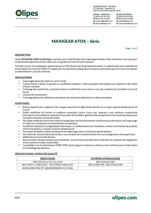 OLIPES MAXIGEAR ATOX  150