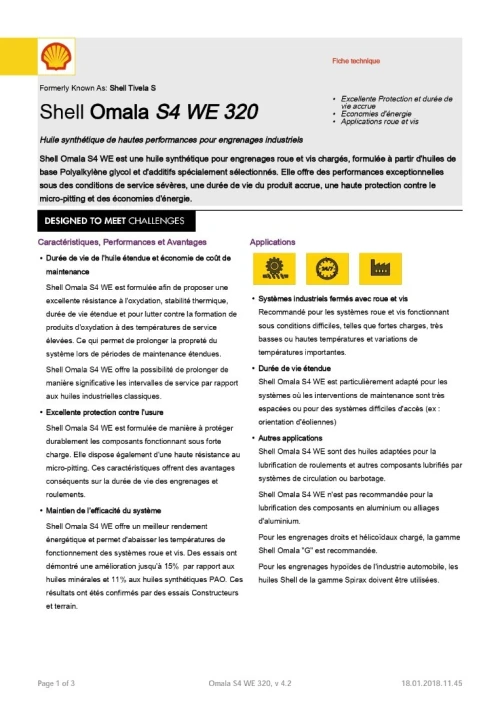 SHELL OMALA S4 WE 320 