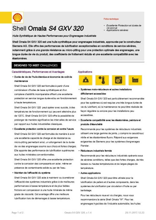SHELL OMALA S4 GXV 320
