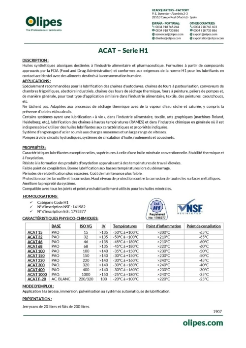 OLIPES ACAT 150 20L