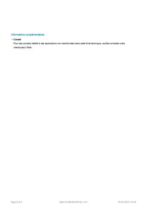 SHELL TELLUS S2 MX 68 DISPONIBLE EQUIVALENT