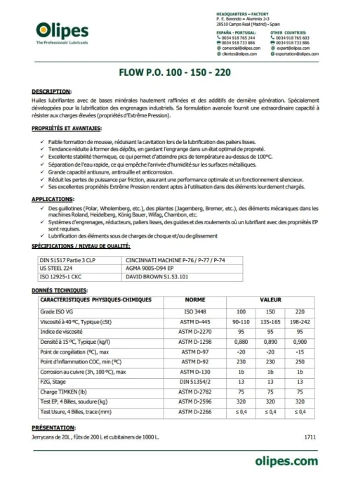 OLIPES REDUCTEUR FLOWPO 220 20 LITRES