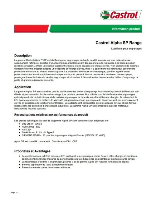 CASTROL ALPHA SP 150