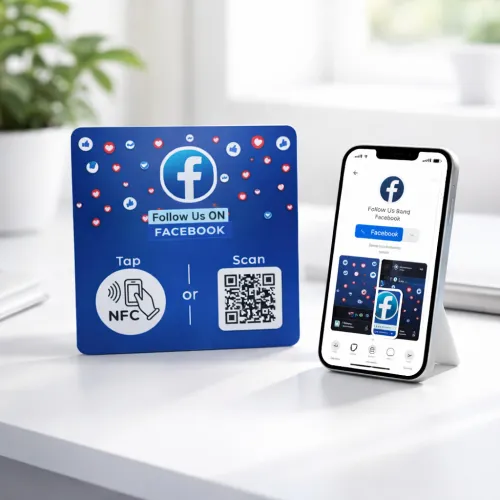 Plaque NFC Réseaux Sociaux  Facebook / Instagram / TikTok