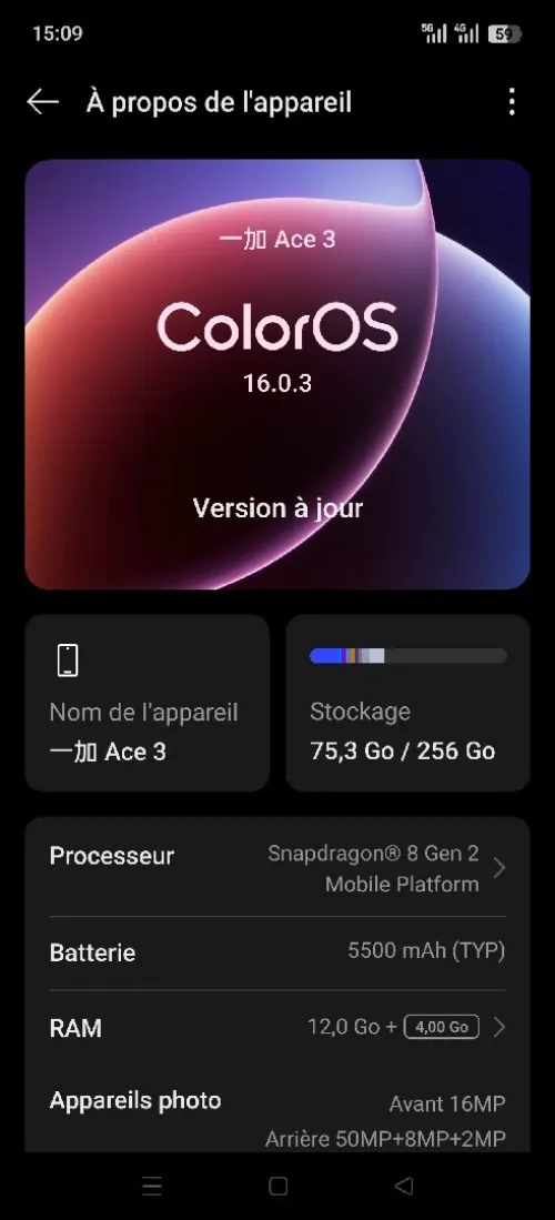 One plus One plus ace 3 5g