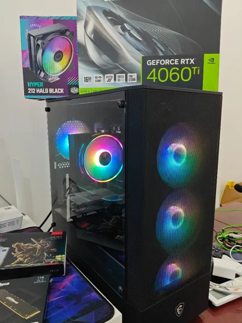 Pc Gamer Ryzen 5 7500F 4060 ti 16 GB vram 32GB ddr5