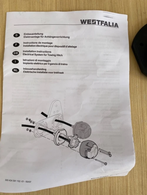 Prise attelage westfalia