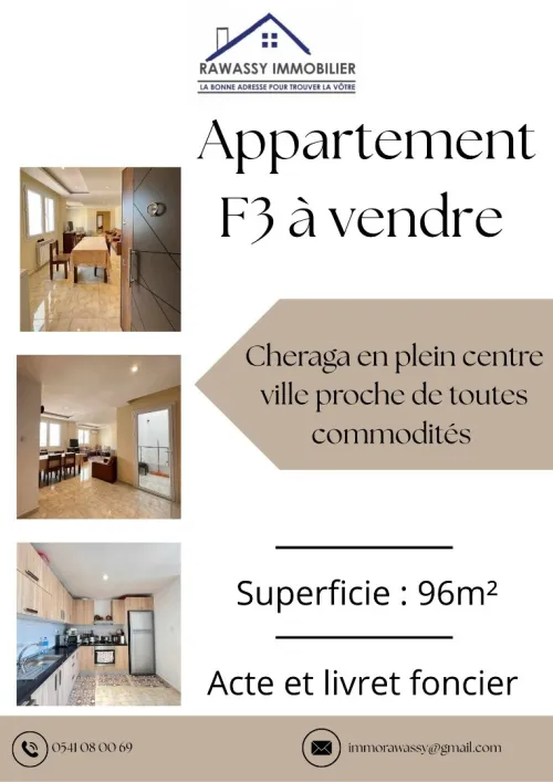 Vente Appartement F3 Alger Cheraga