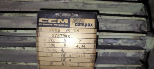Lot de 2 Moteurs Electriques CEM et Leroy Somer