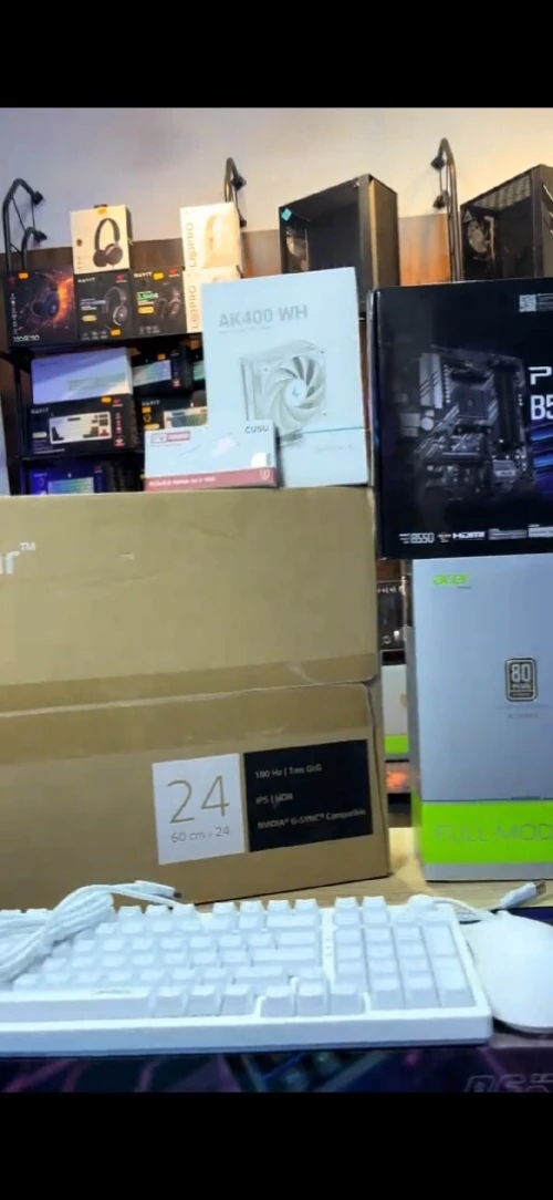PC Gamer Full White Setup - Ryzen 5 5600X / RTX 3060 12GB / 32GB RAM / Screen 180Hz