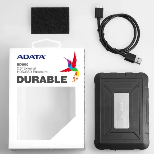 RACK ADATA ED600 External Enclosure SATA 3.0 USB 3.1 for 2.5" HDD / SSD