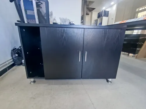 Bureau Pieds Métallique 2.40m+retour+bayous+2chaise+tabla Basse 