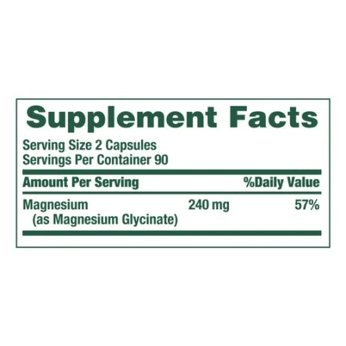 Magnesium Glycinate 240 mg, 180 Capsules