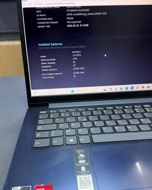 LENOVO IDEAPAD 1 RYZEN 5 5500U 2.10 up to 4.5ghz RAM 8GB DDR4 DISK  256GB SSD nvme Amd Radeon Tm  GRAPHICS 2Gb  ECRAN 14 P FHD