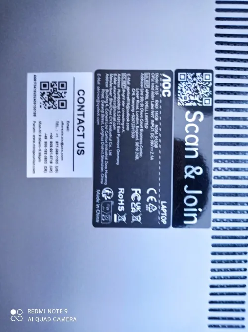 Carcasse et Clavier et écran 14 pouces de PC portable aoc
