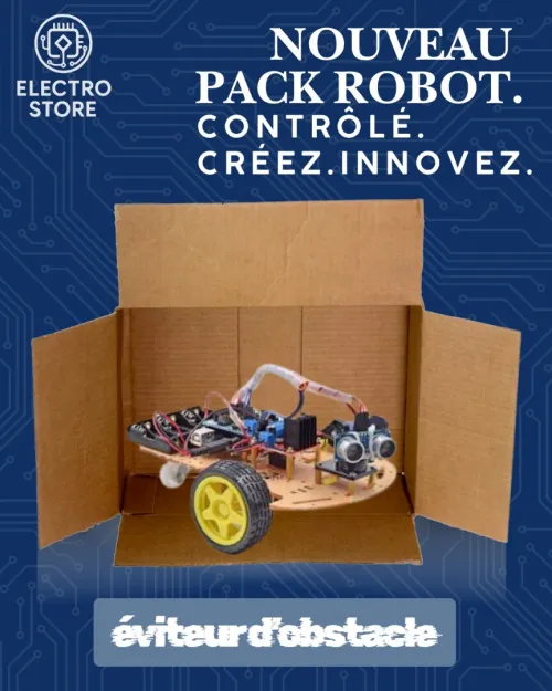 Robot eviteur d Obstacles avec Arduino Uno  Kit Complet
