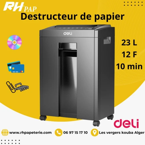 Destructeur de papier Coupe croisée ET054-DELI
