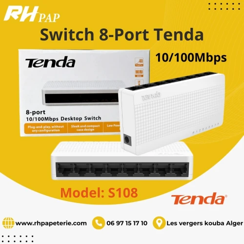 Switch 8 Ports 10/100 Mbps Tenda