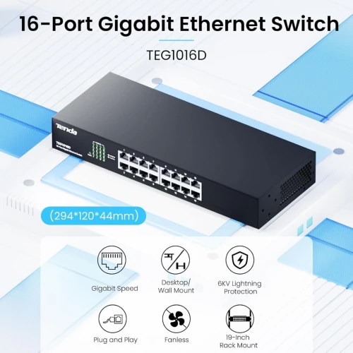 Switch 16-ports TENDA