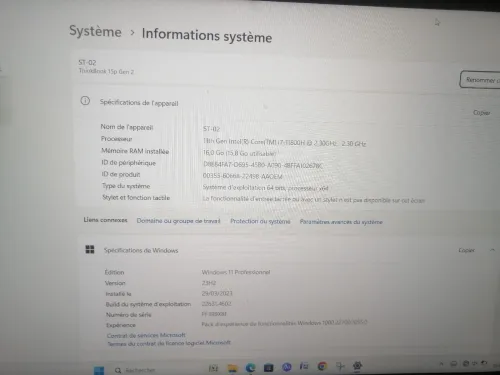 Thinkpad g 2 11eme génération 