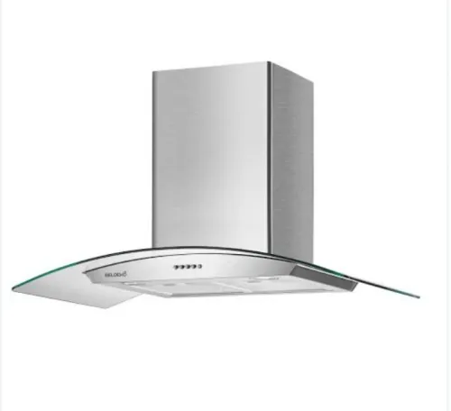 Hotte glass ET76cm inox mouvement digital 