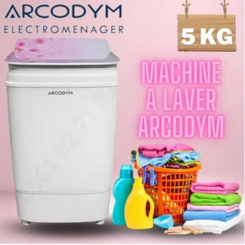 Machine à laver arcodym 5kg plastique 3D blanc