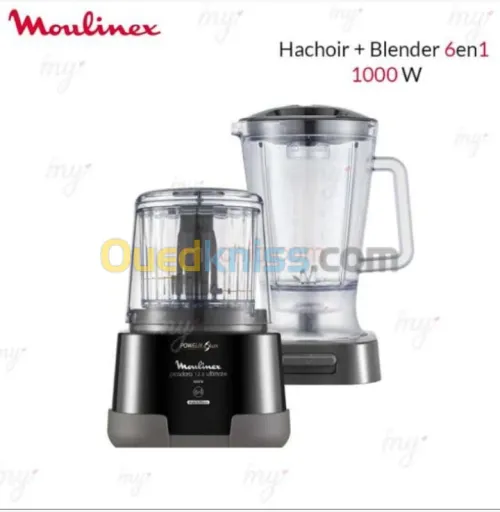 Hachoir+ blender 6en1 1000W Moulinex 