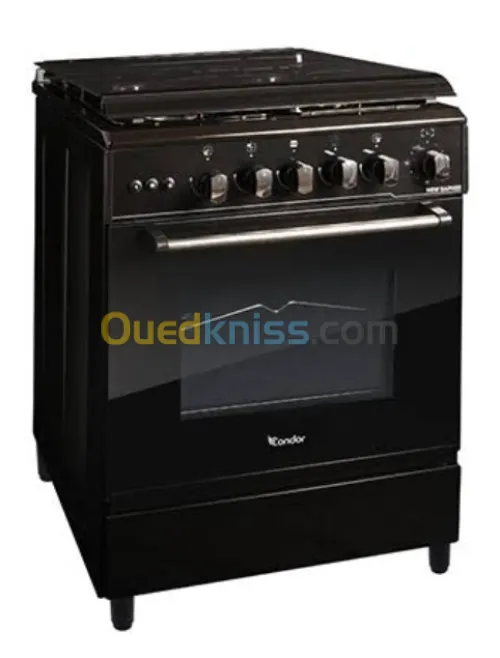 Cuisinière condor 4 feux noir simple 60cm