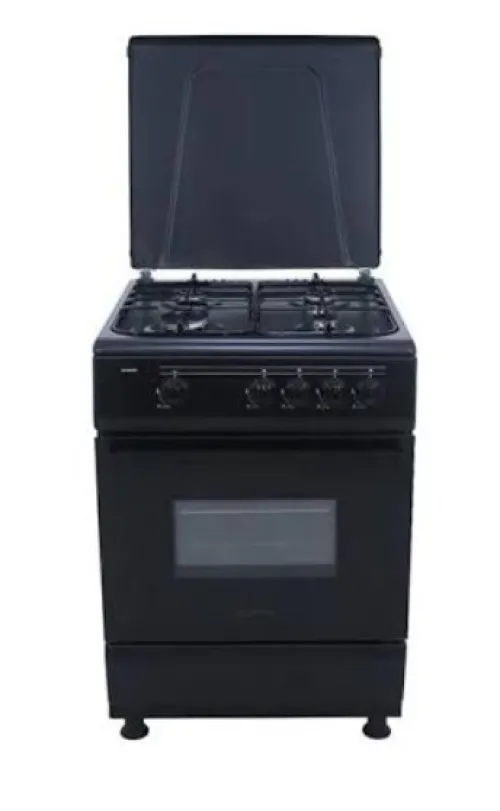 Cuisinière DJTEC 4 feux noir ventily