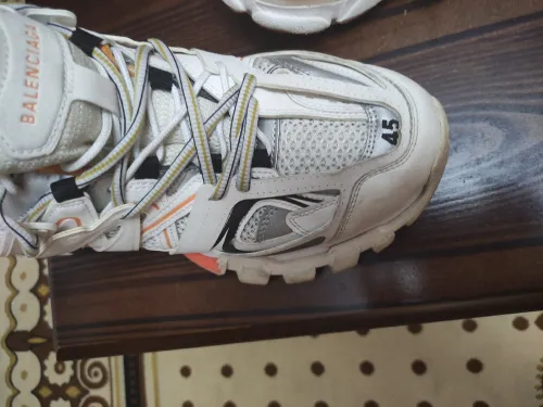 balenciaga white orange ouadkniss