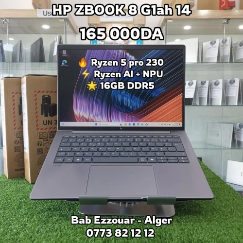 HP ZBook 8 G1a 14 | Ryzen 5 PRO 230 | 16GB DDR5 | 512GB SSD | 14" WUXGA | Neuf Sous Emballage