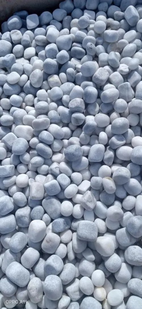 Galet Marbre Blanc et noir  Gallet importation Galet en pierre de marbre blanc Pour Jardin pecin