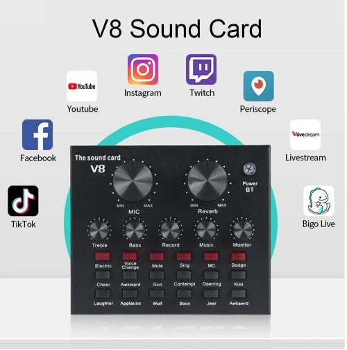 Carte son live V8