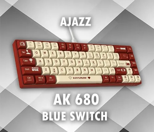 AJAZZ AK680 / MECHANICAL KEYBOARD / BLUE SWITCH / 65%