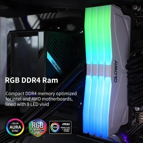 GLOWY RAM / 2X8GB / 3200Mhz / RGB / WHITE /