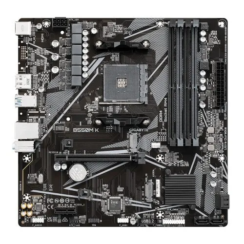 GIGABYTE B550M K / MOTHERBOARD / 4 SLOTS RAM / AM4