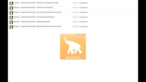 Pack complet de formation REVIT 2024 Ecole ELEPHORM