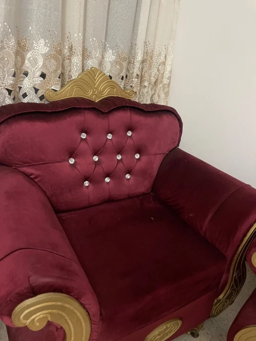 Fauteuil royale bordeaux 7 places salon