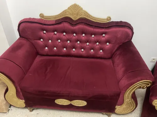 Fauteuil royale bordeaux 7 places salon