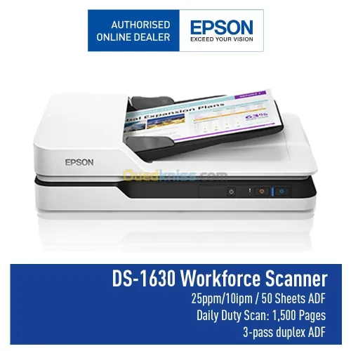 Scanner Epson DS-1630 Avec ADF RECTO VERSO 