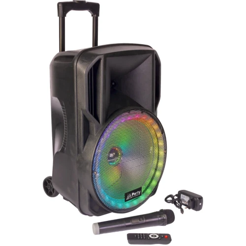 ENCEINTE PORTABLE 15/38cm AVEC USB, Micro SD, BLUETOOTH, FM, MICRO VHF & TELECOMMANDE