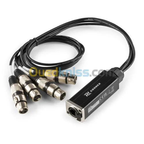 Splitter RJ45 vers 4 x XLR3 femelle pour DMX ou signal audio - CX192