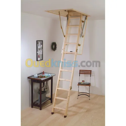 Escalier escamotable pliable en bois