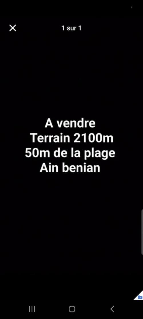 Vente Terrain Alger Ain benian