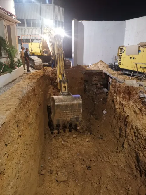 Travaux de réalisation des bâches à eaux